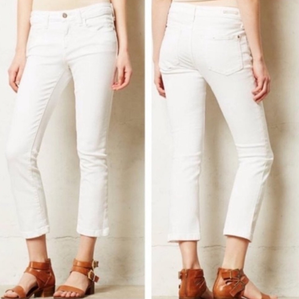 Anthropologie Pilcro Letterpress "Stet" Skinny Ankle Jean White, Women's Size 28 - Picture 2 of 11